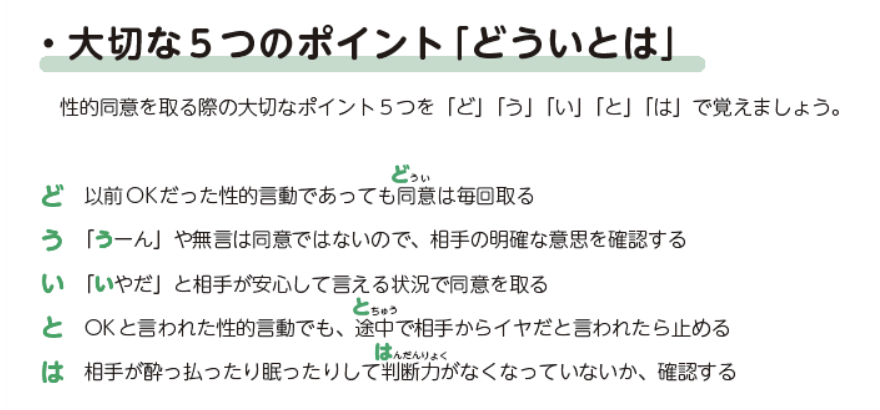 性的同意　ポイント